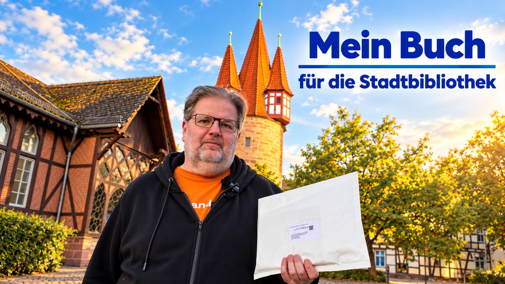 Bild zur Lieferung meines Buchs an die Stadtbiblothek